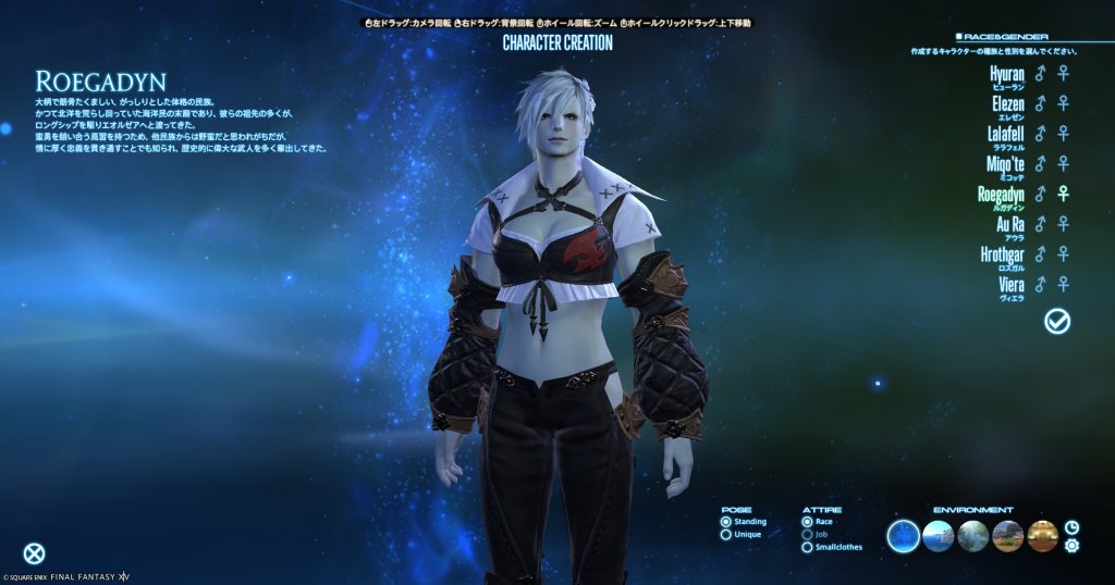 FF14のルガディン種族女の画像