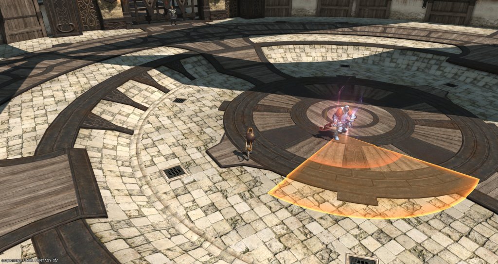 FF14初心者の館AoEを避ける練習風景。